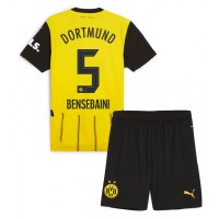 Koszulka piłkarska Borussia Dortmund Ramy Bensebaini #5 Strój Domowy dla dzieci 2024-25 tanio Krótki Rękaw (+ Krótkie spodenki)